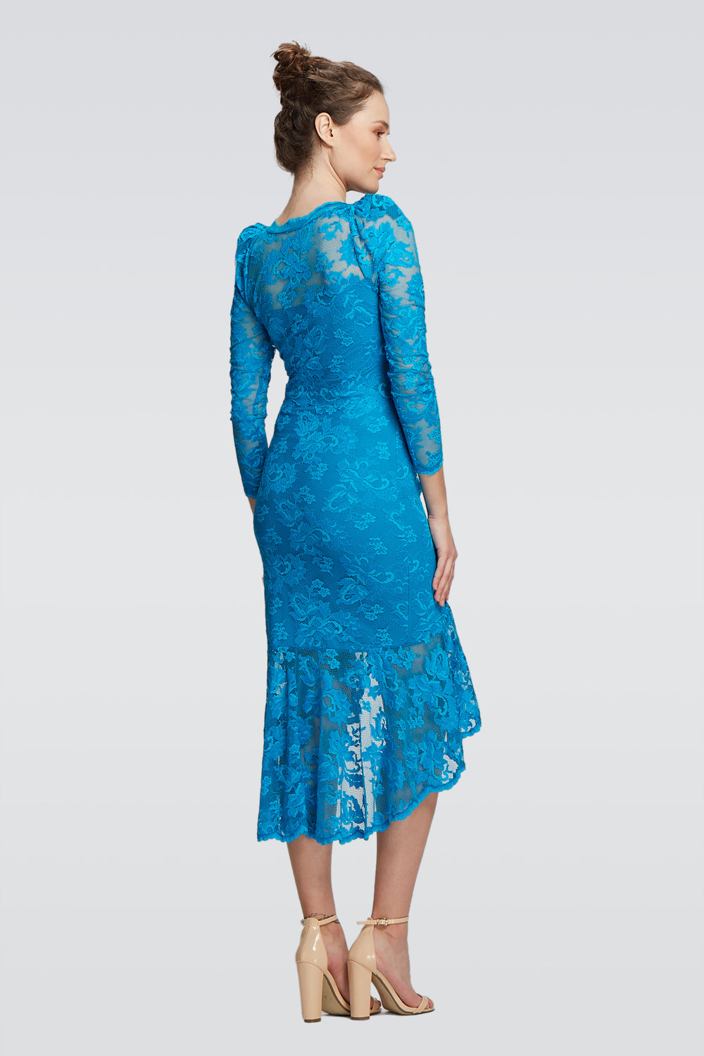 Ruffled Trumpet Lace Dress-1