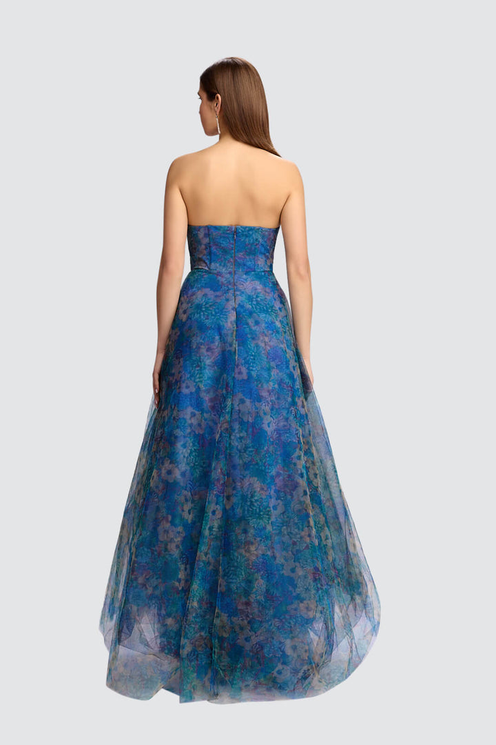 Strapless High-Low Tulle Gown-1