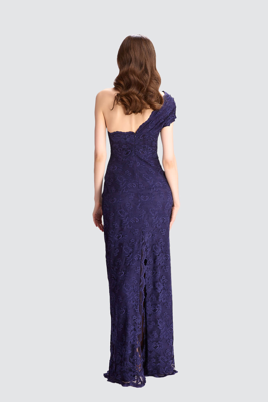 One-Shoulder Lace Gown-1