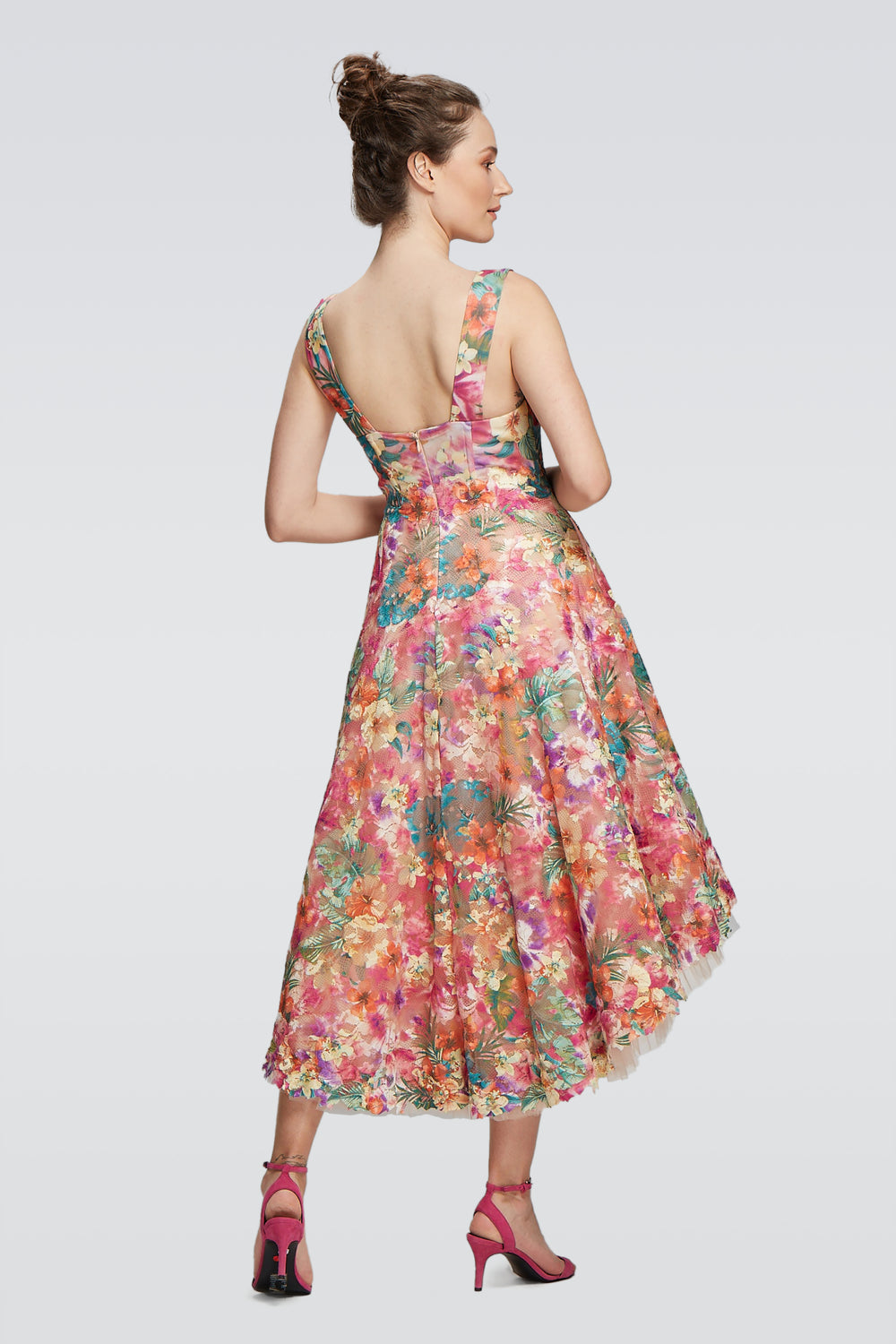 Floral Dress with Soft Tulle Skirt-1