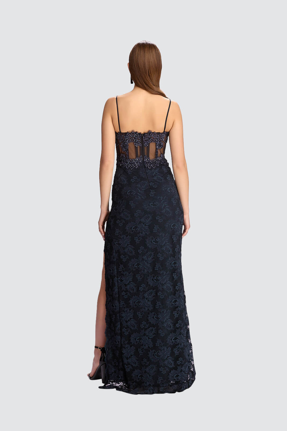 Corset Gown with High Slit-1