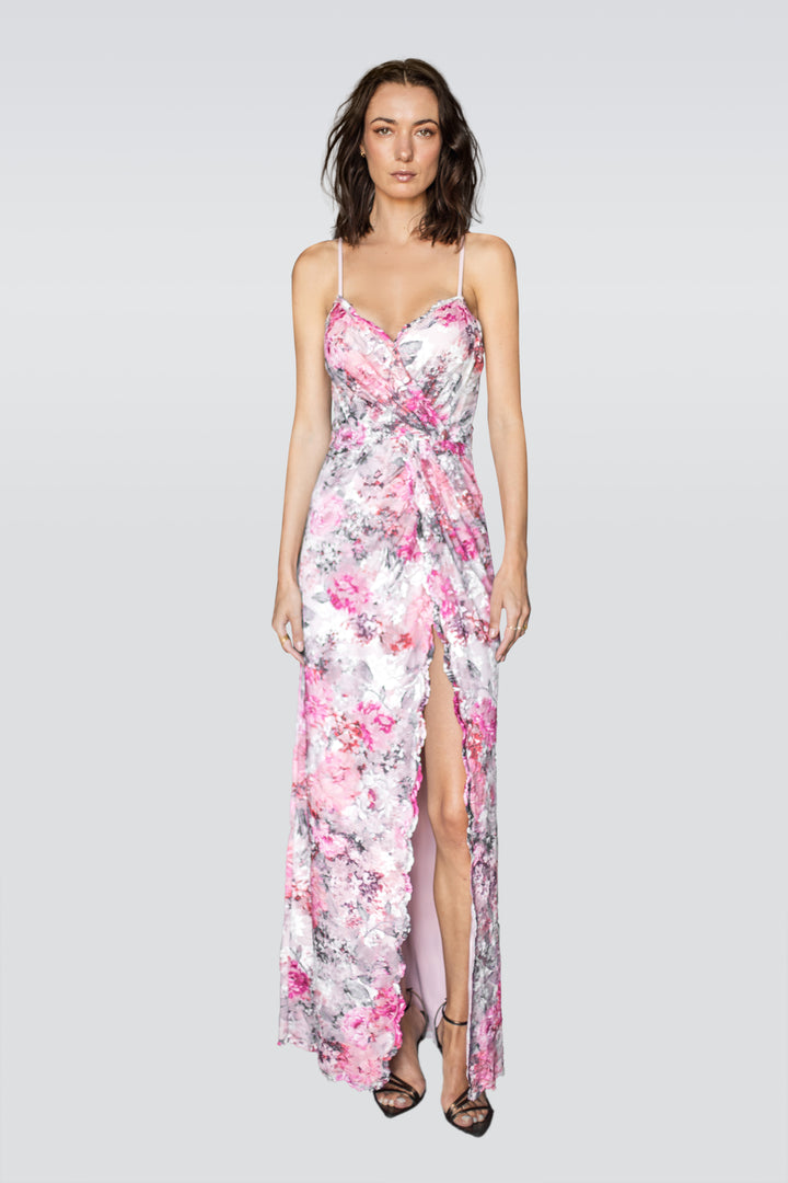 Floral Dress with Slit-0