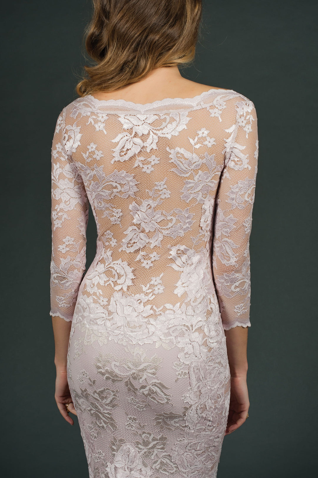 Elegant Lace Evening Gown-4