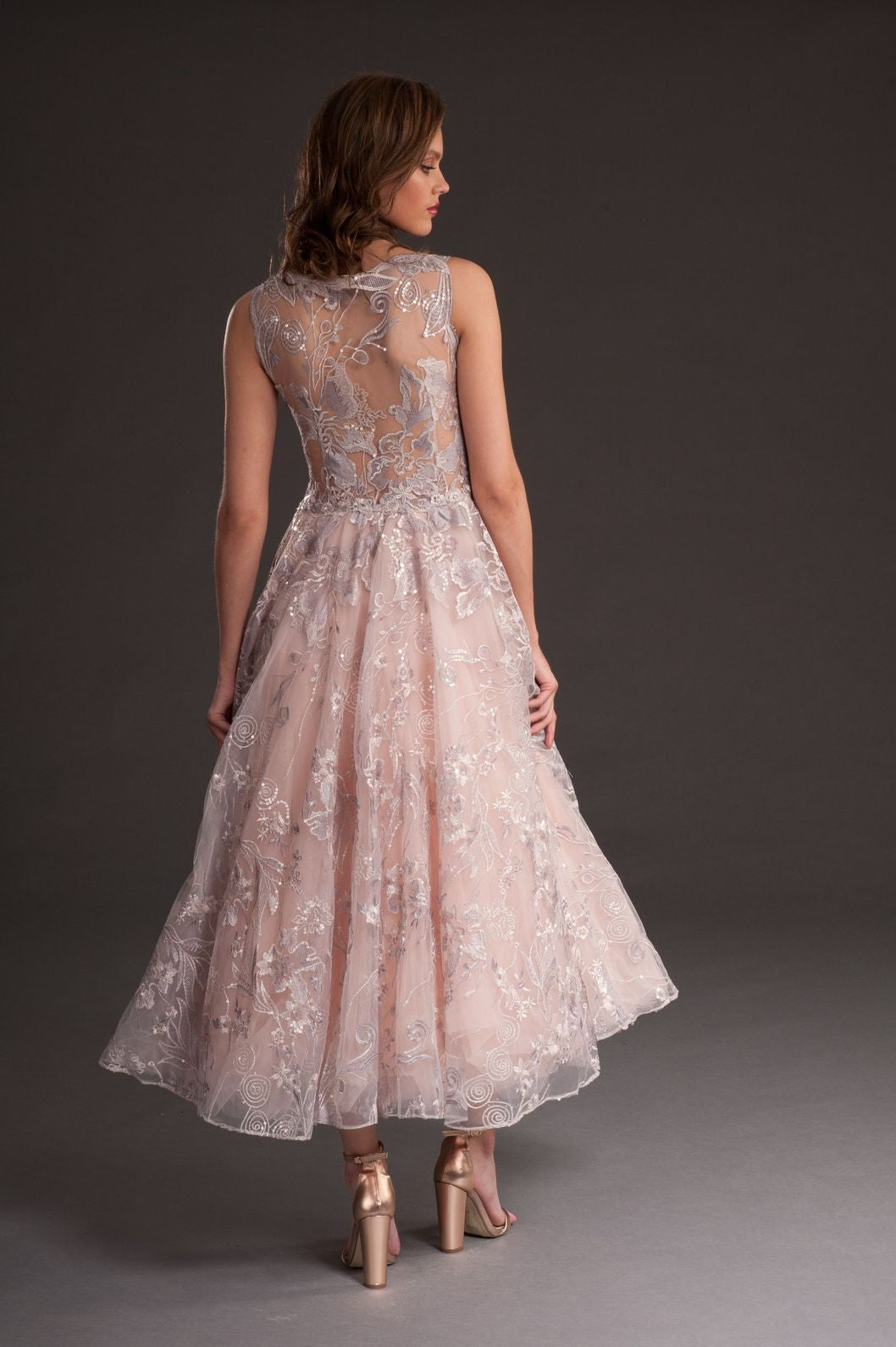 Romantic A-Line Midi Dress-1