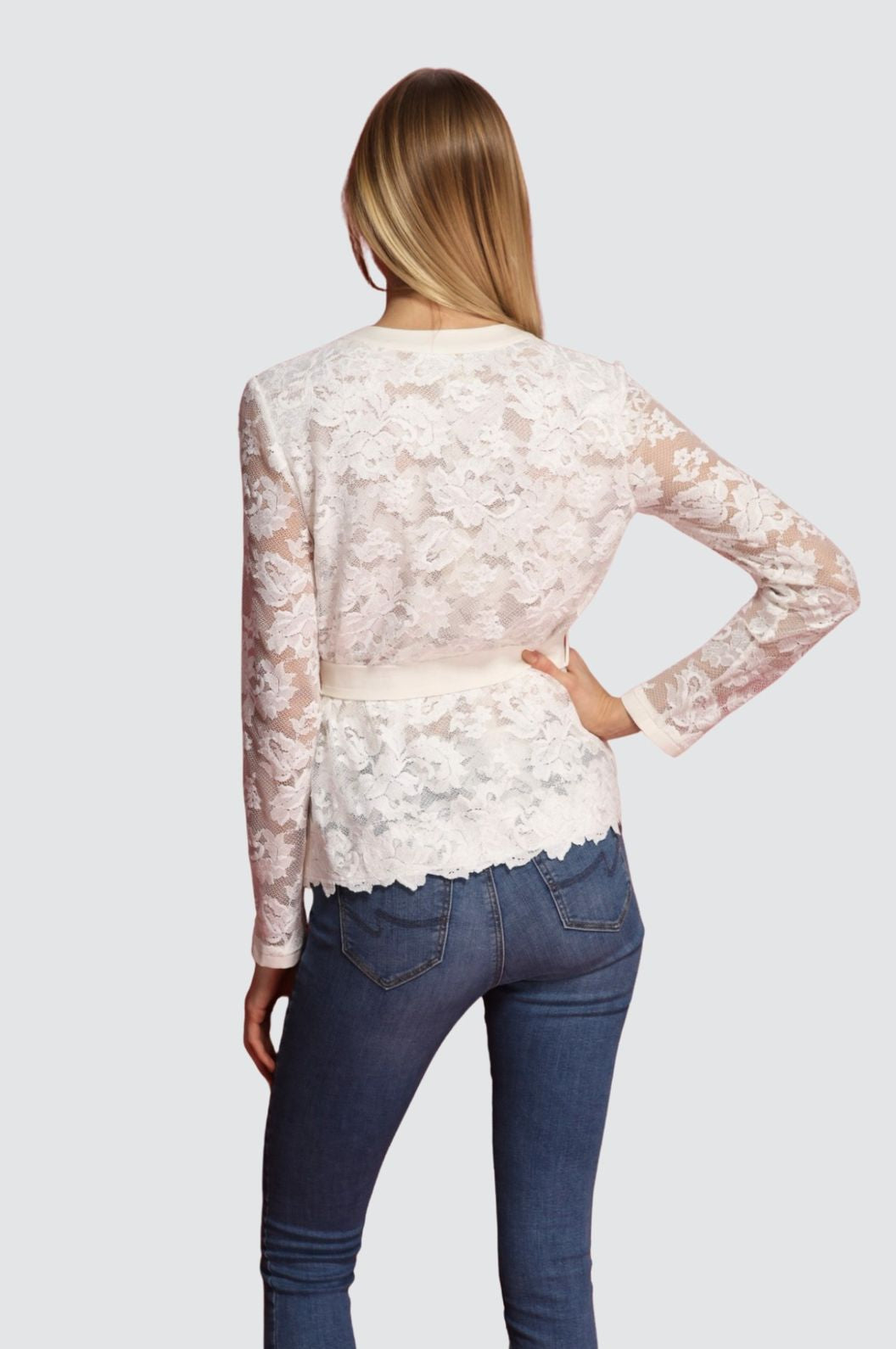 Lace Cardigan with Belt