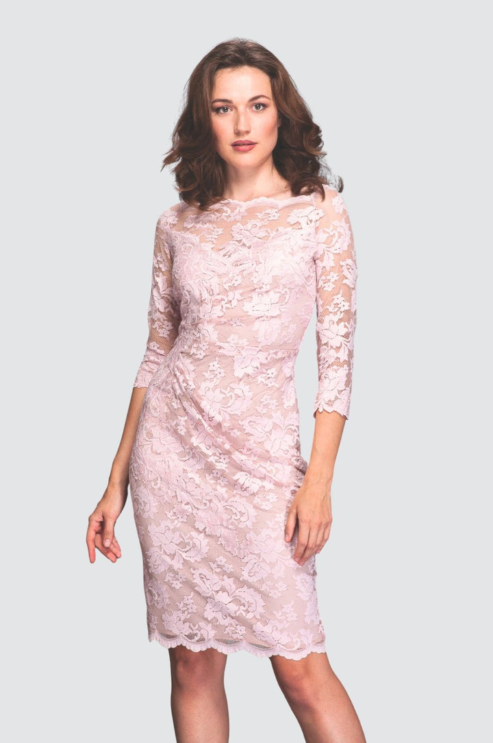 Rose Water Lace Sheath Dress