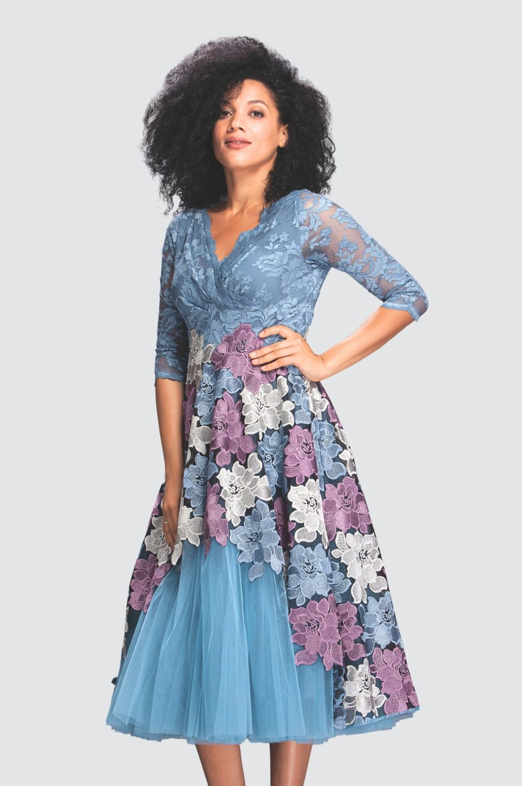 Elegant Embroidered Midi Dress