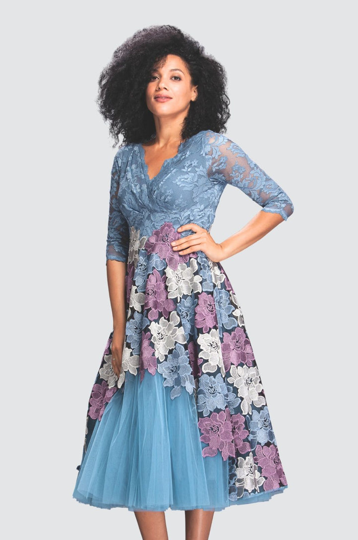 Elegant Embroidered Midi Dress