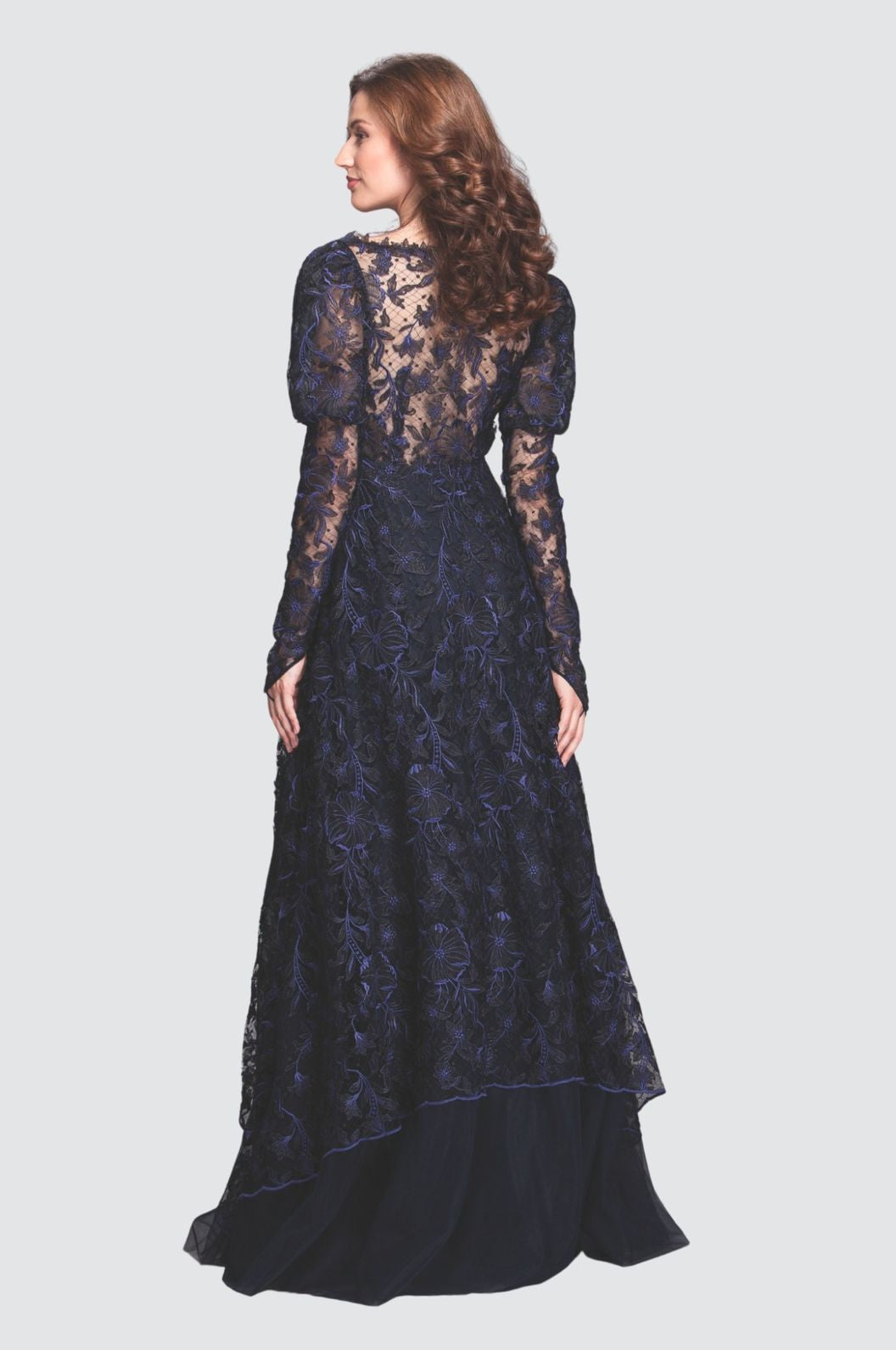 V-Neck Embroidery Gown