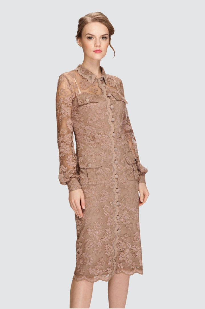 Scallop Button Dress