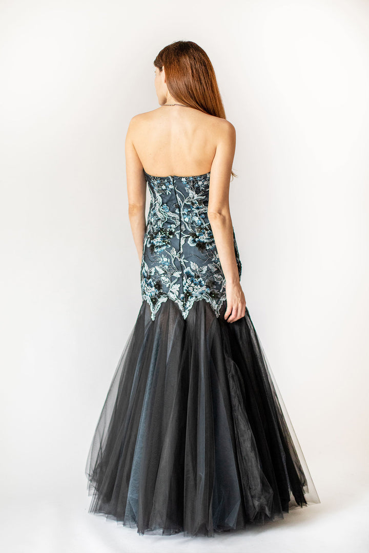 Celestial Goddess Peplum Gown
