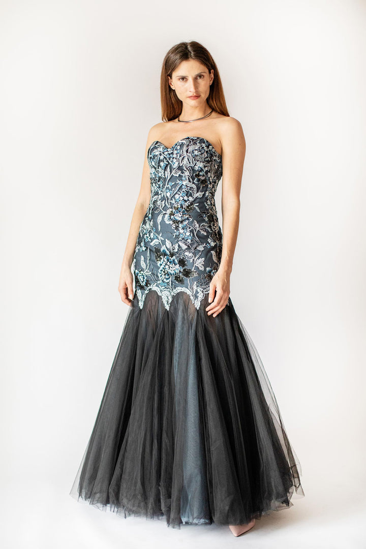 Celestial Goddess Peplum Gown