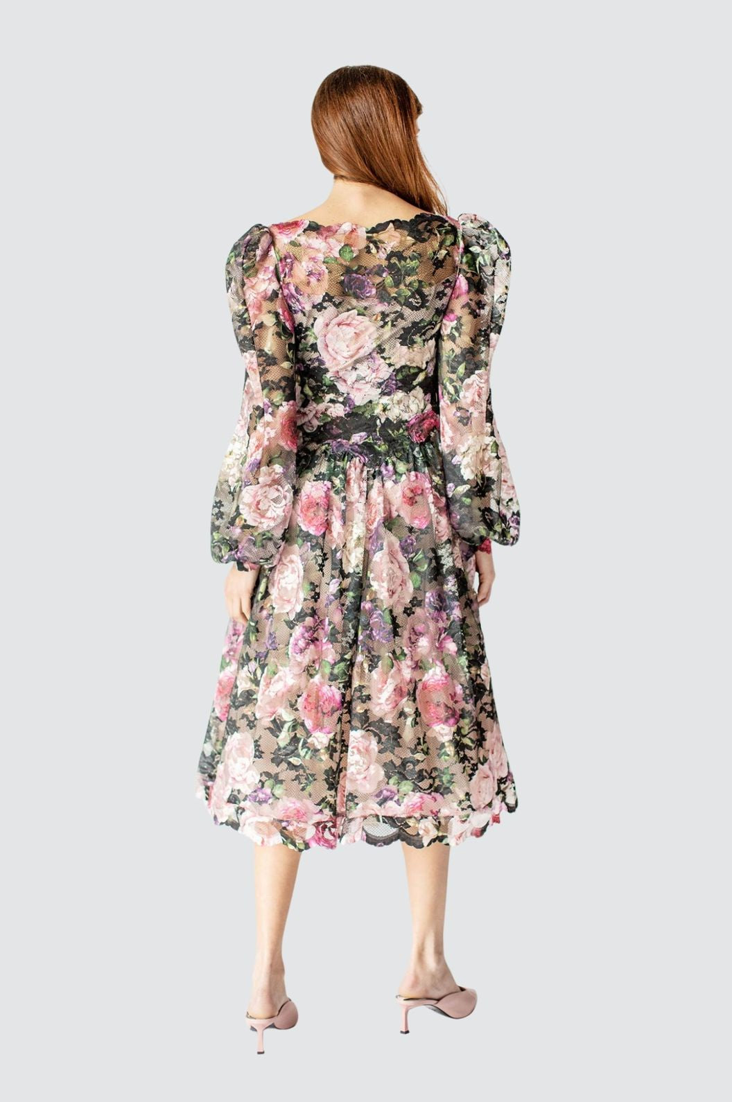 Romantic Balloon Sleeves A-line Dress