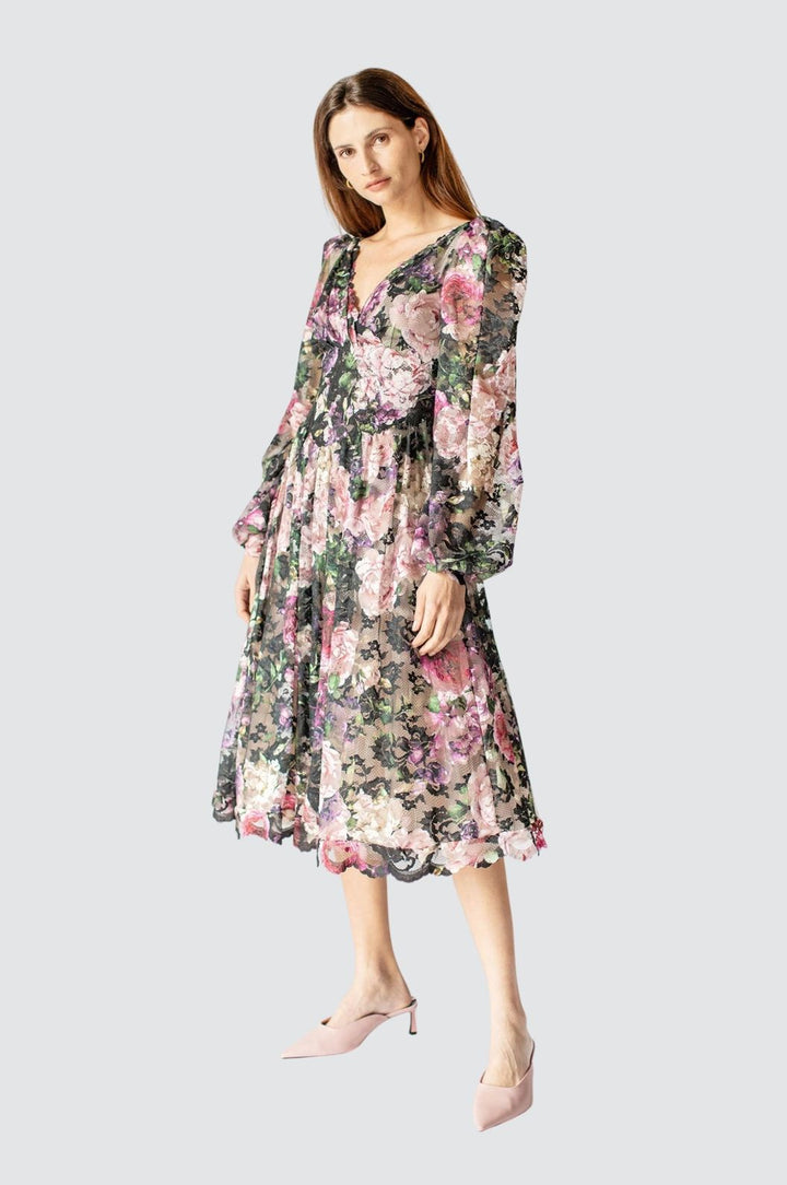 Romantic Balloon Sleeves A-line Dress