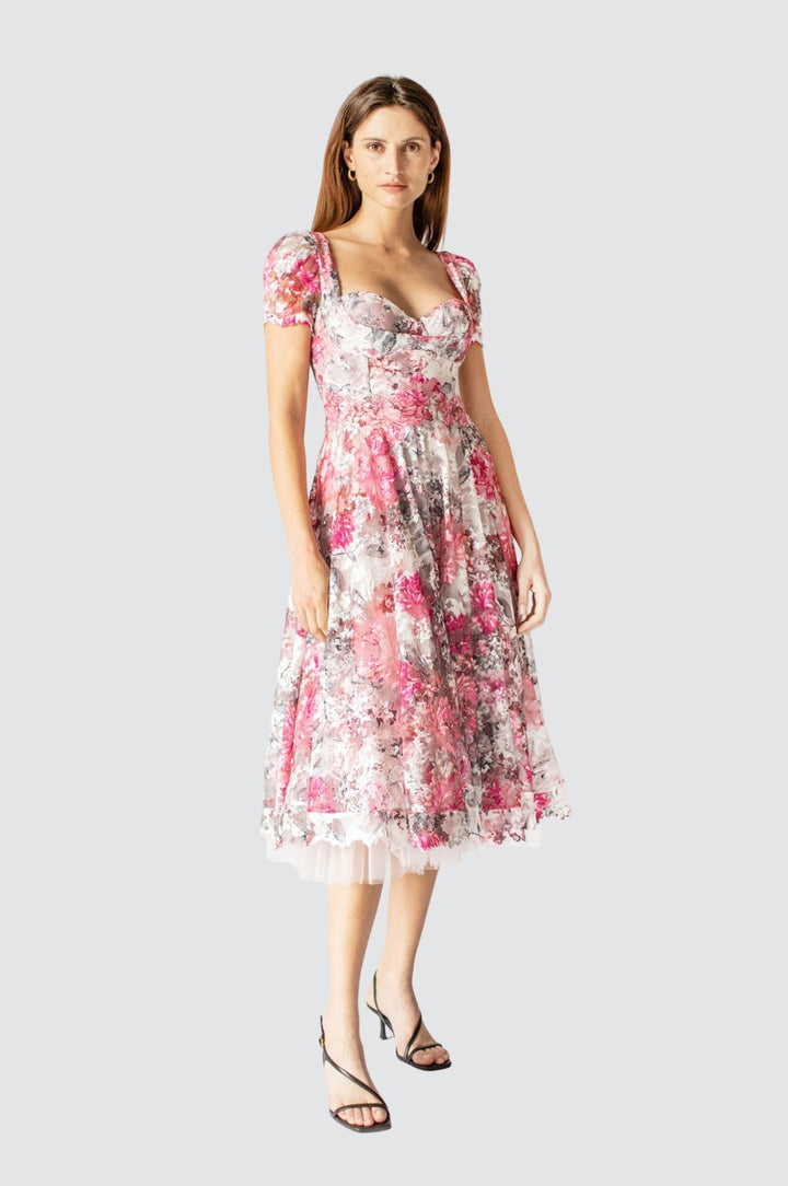 Magenta Sweetheart A-line Dress