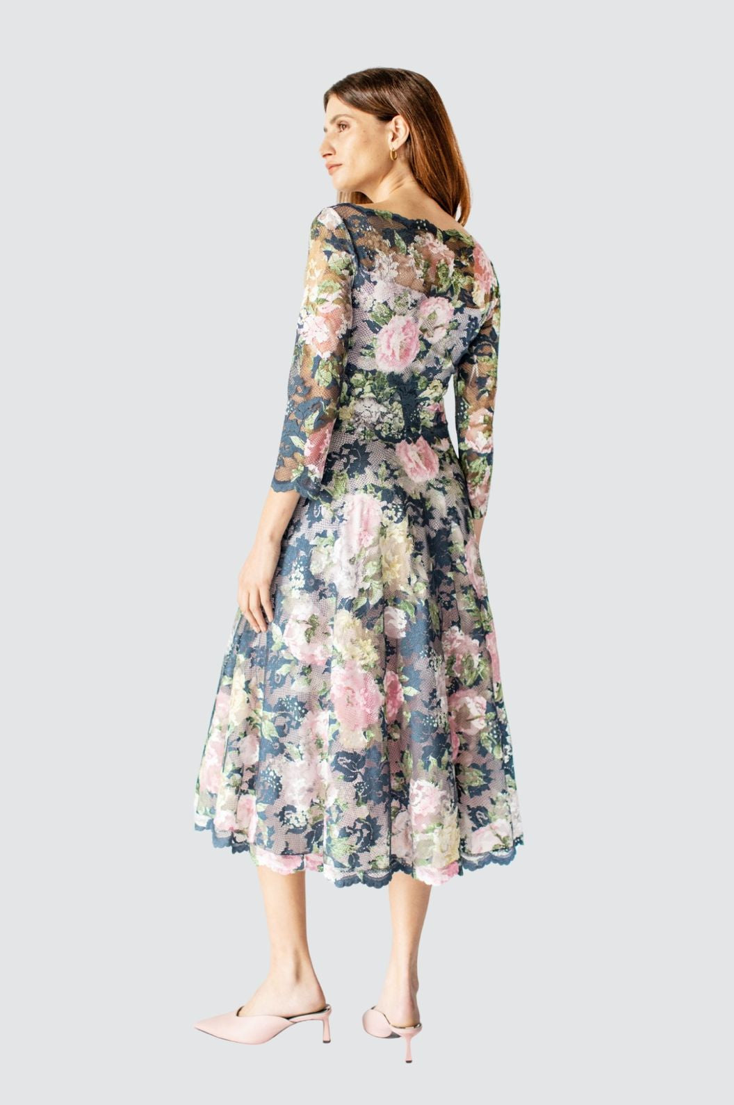 Flowery A-line Dress