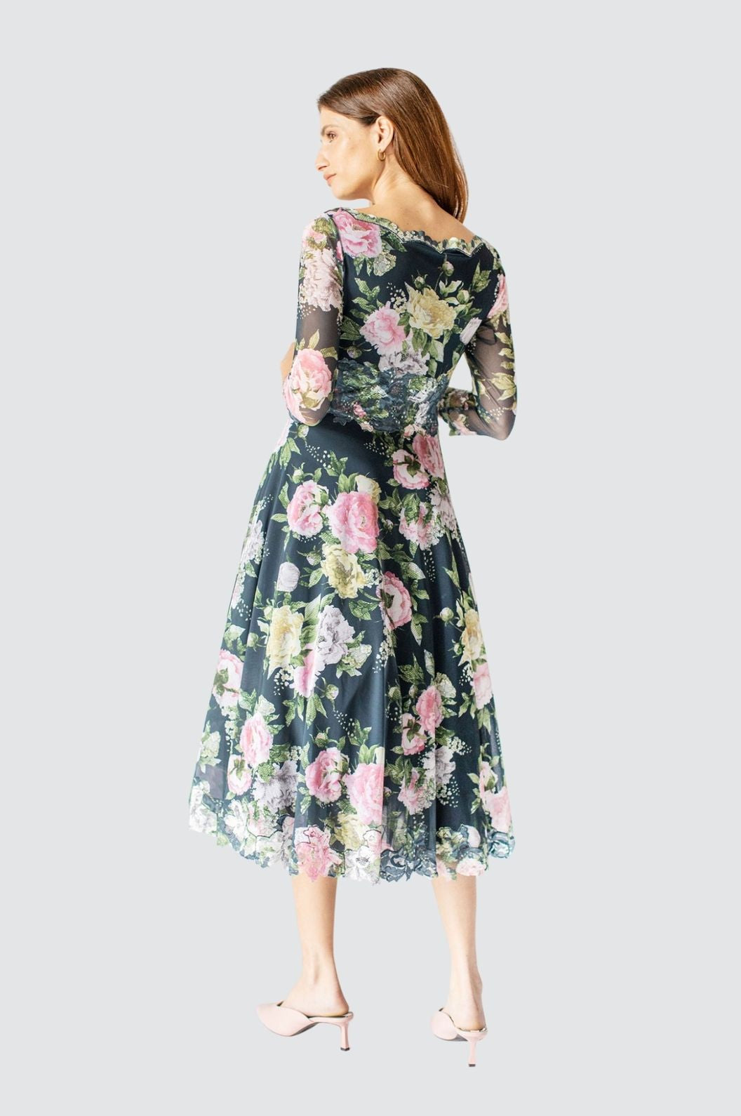 Pink Peony A-line Dress