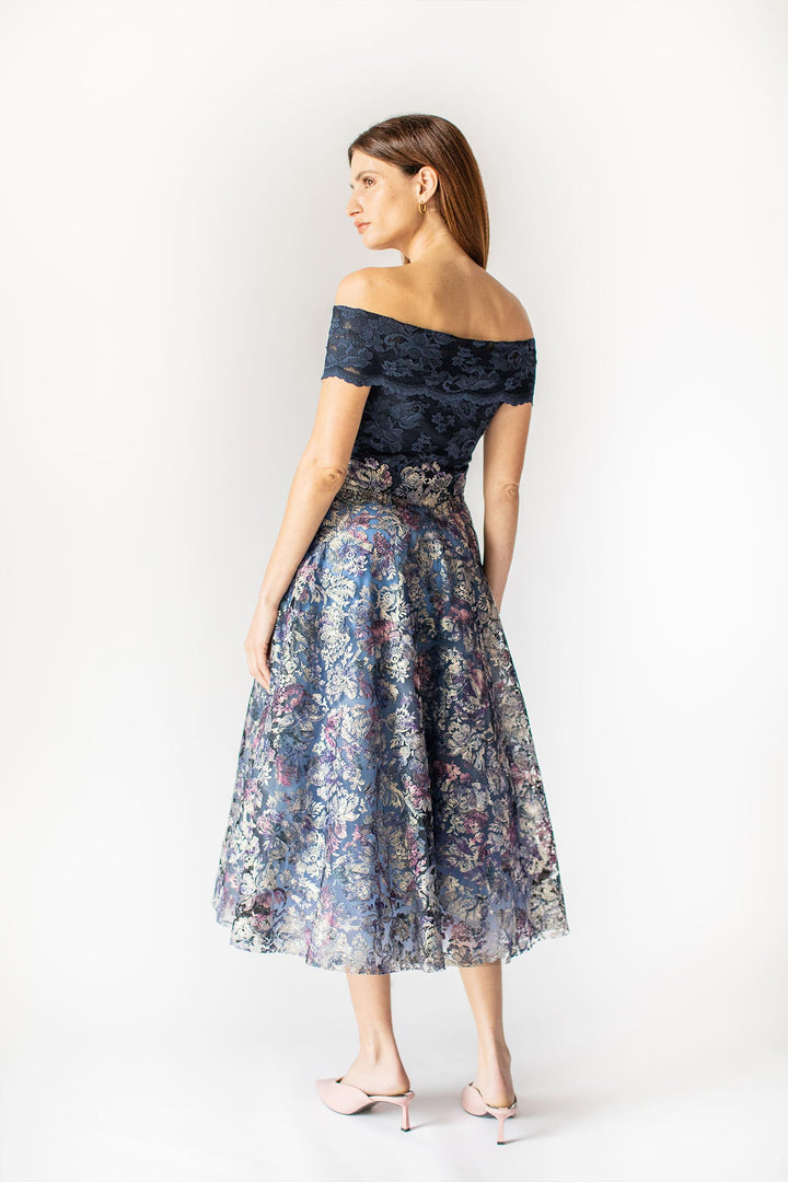 Modern Romantic Off-Shoulder Dress