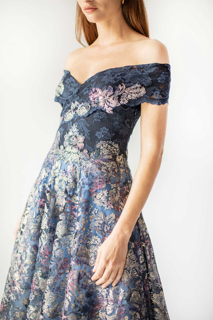 Modern Romantic Off-Shoulder Dress
