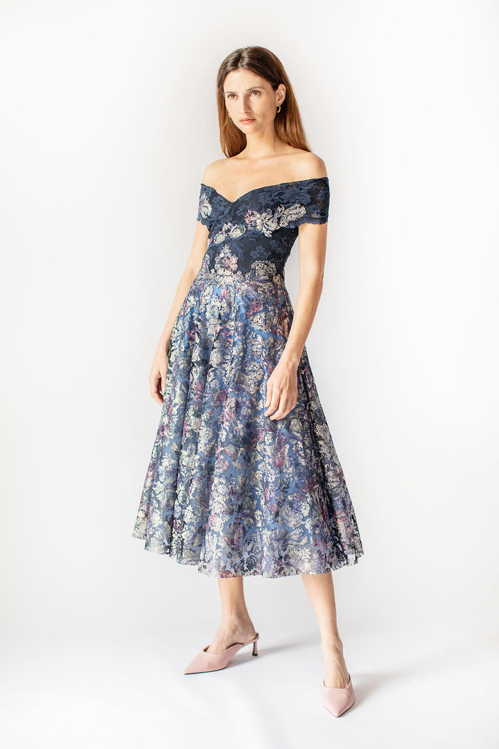 Modern Romantic Off-Shoulder Dress