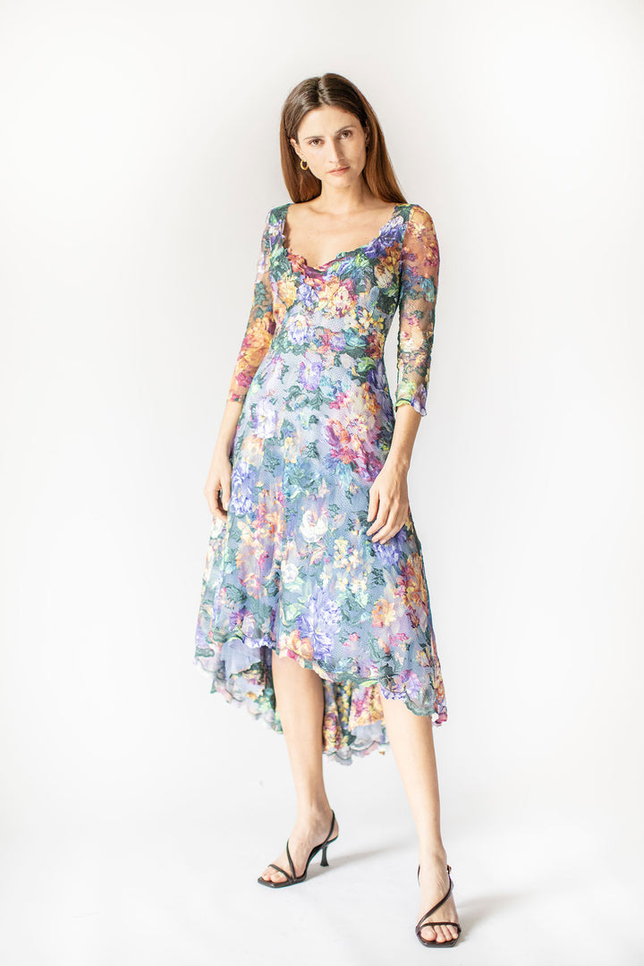 Dutch Vintage Asymmetric A-line Dress
