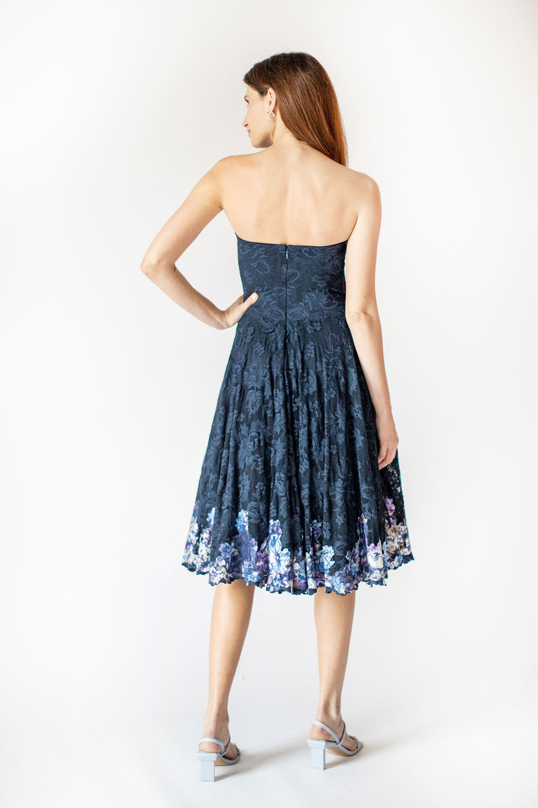 Strapless Bustier A-Line Lace Dress