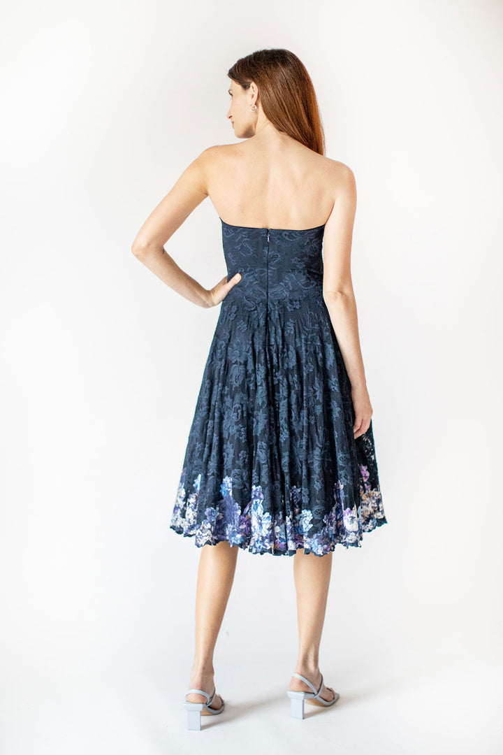 Strapless Bustier A-Line Lace Dress