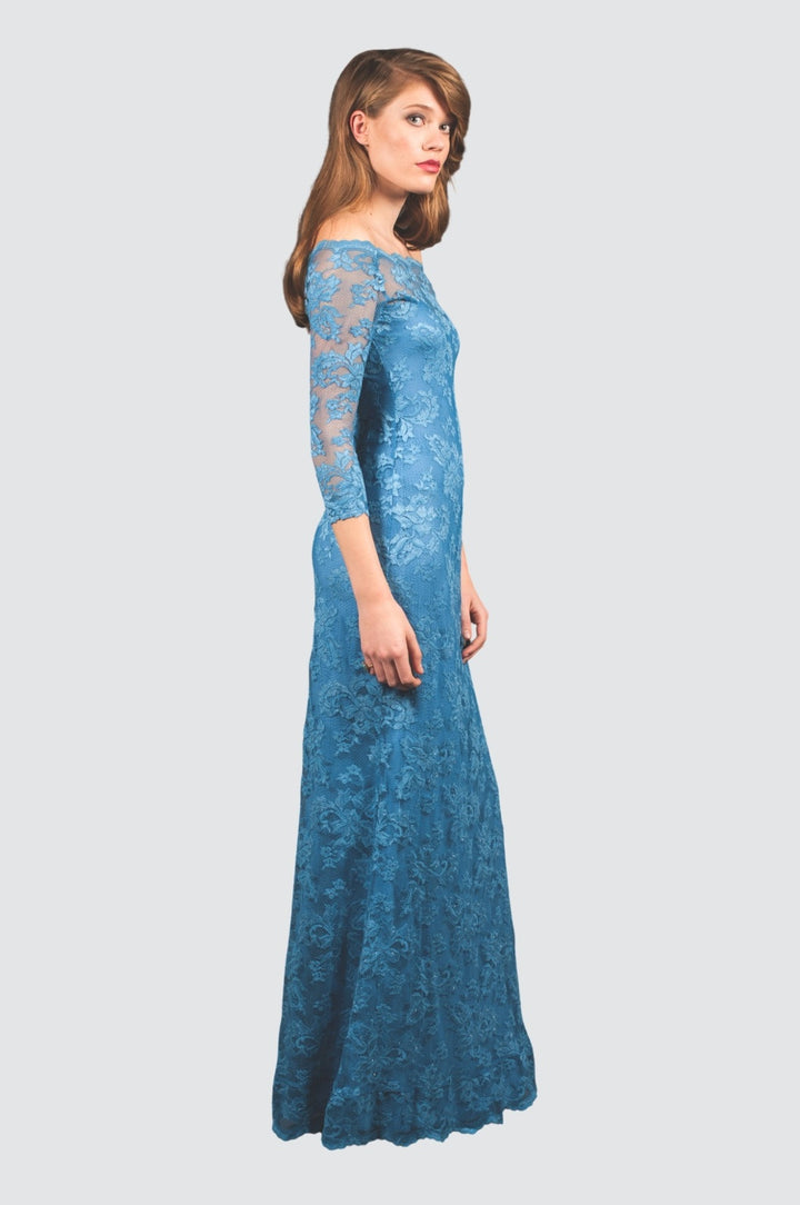 Off-Shoulder Lace Gown