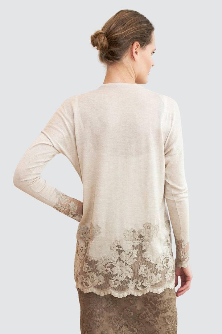 Cashmere & Lace Open Cardigan