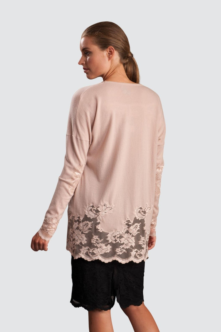 Cashmere & Lace Open Cardigan