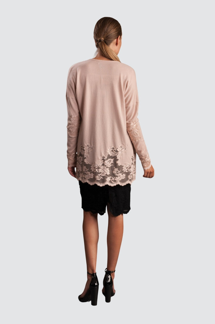 Cashmere & Lace Open Cardigan