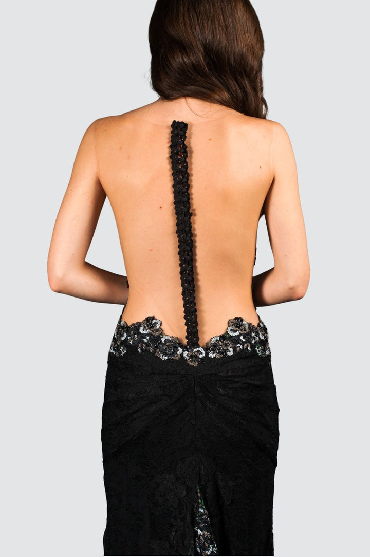 Black Ocean Mermaid Gown