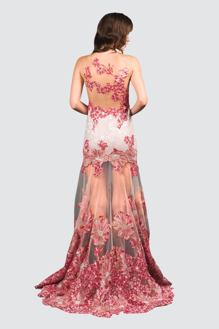 Maxi Dress with See-Through Skirt