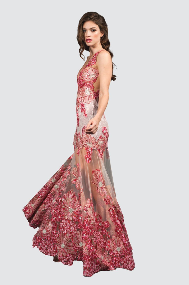 Maxi Dress with See-Through Skirt