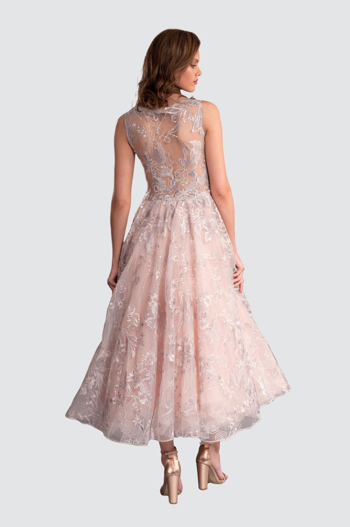 Romantic A-Line Midi Dress