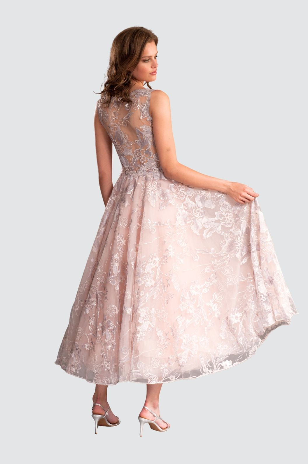 Romantic A-Line Midi Dress