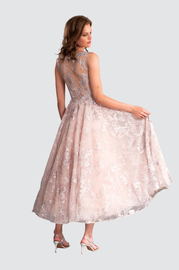 Romantic A-Line Midi Dress