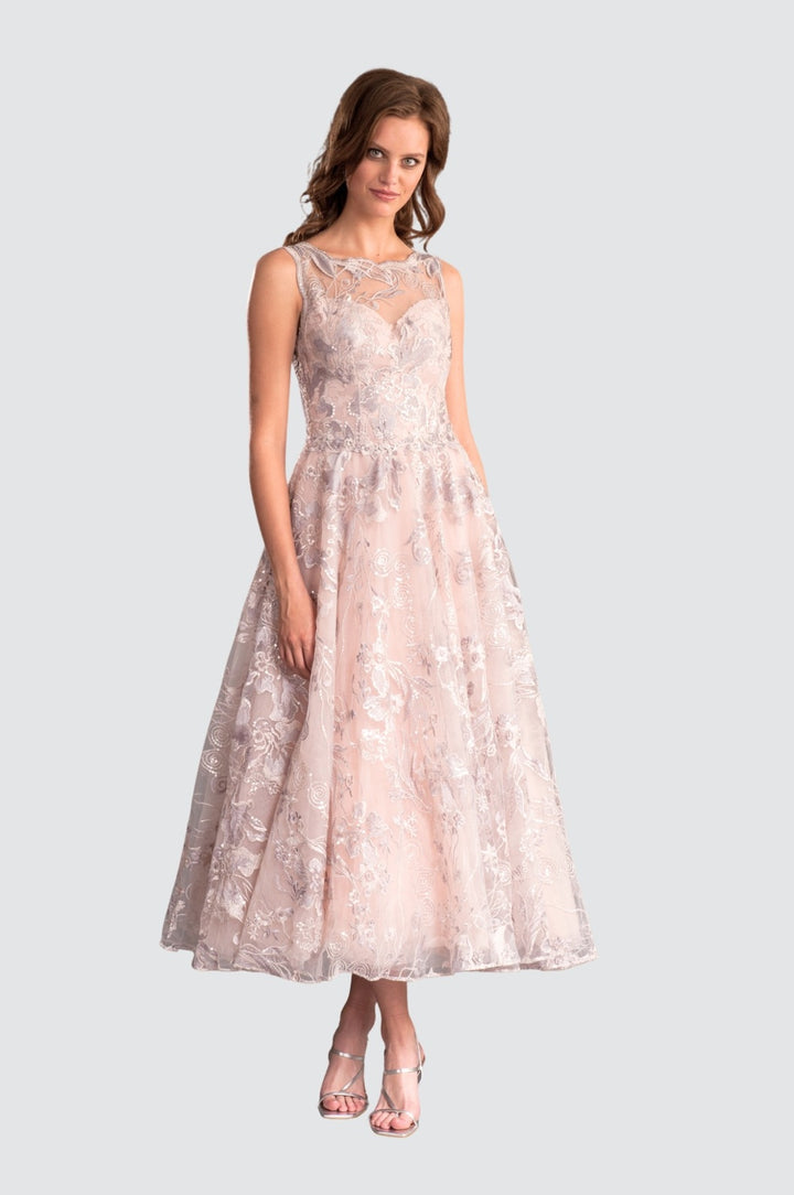 Romantic A-Line Midi Dress