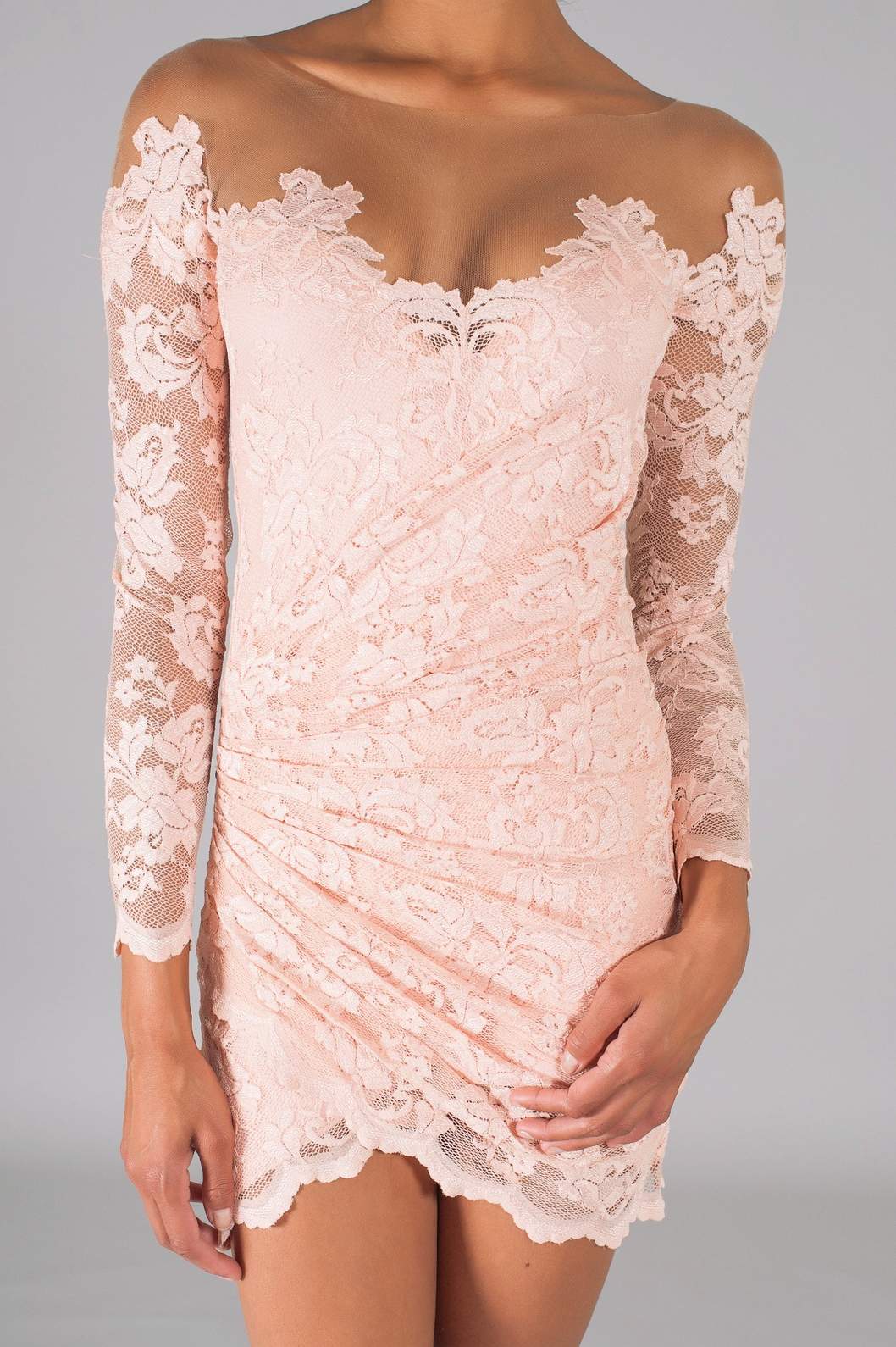 Illusion Off-shoulder Lace Tunic