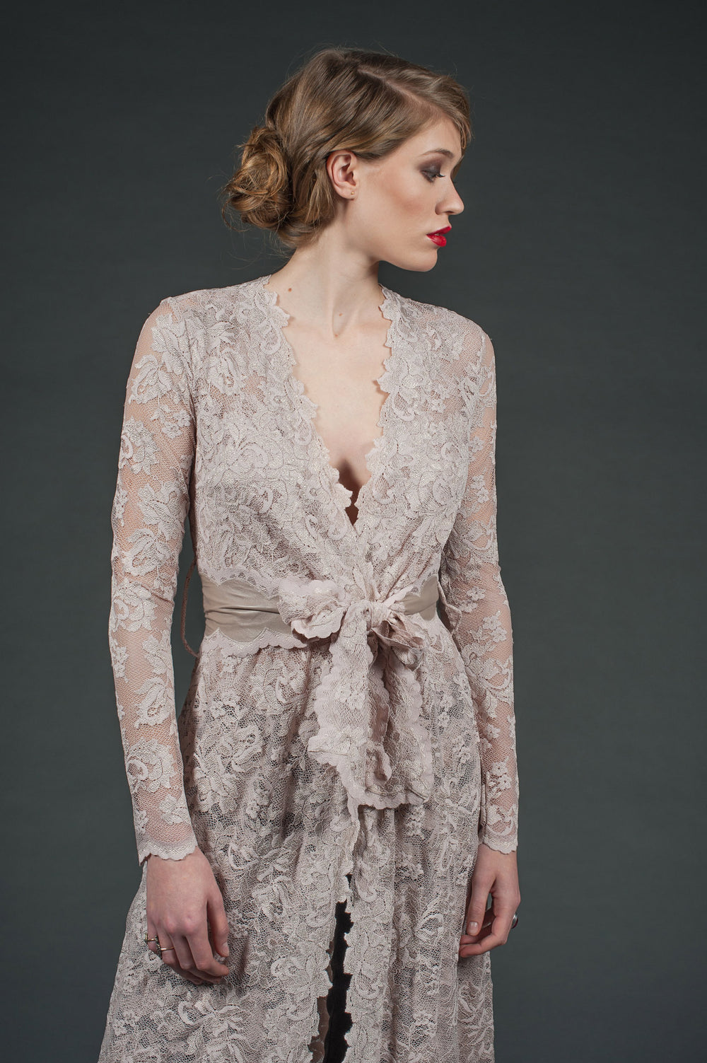 Lace & Leather Cardigan-1