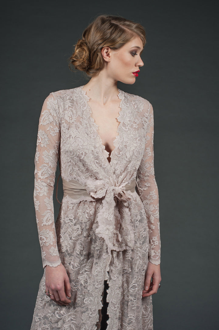 Lace & Leather Cardigan-1