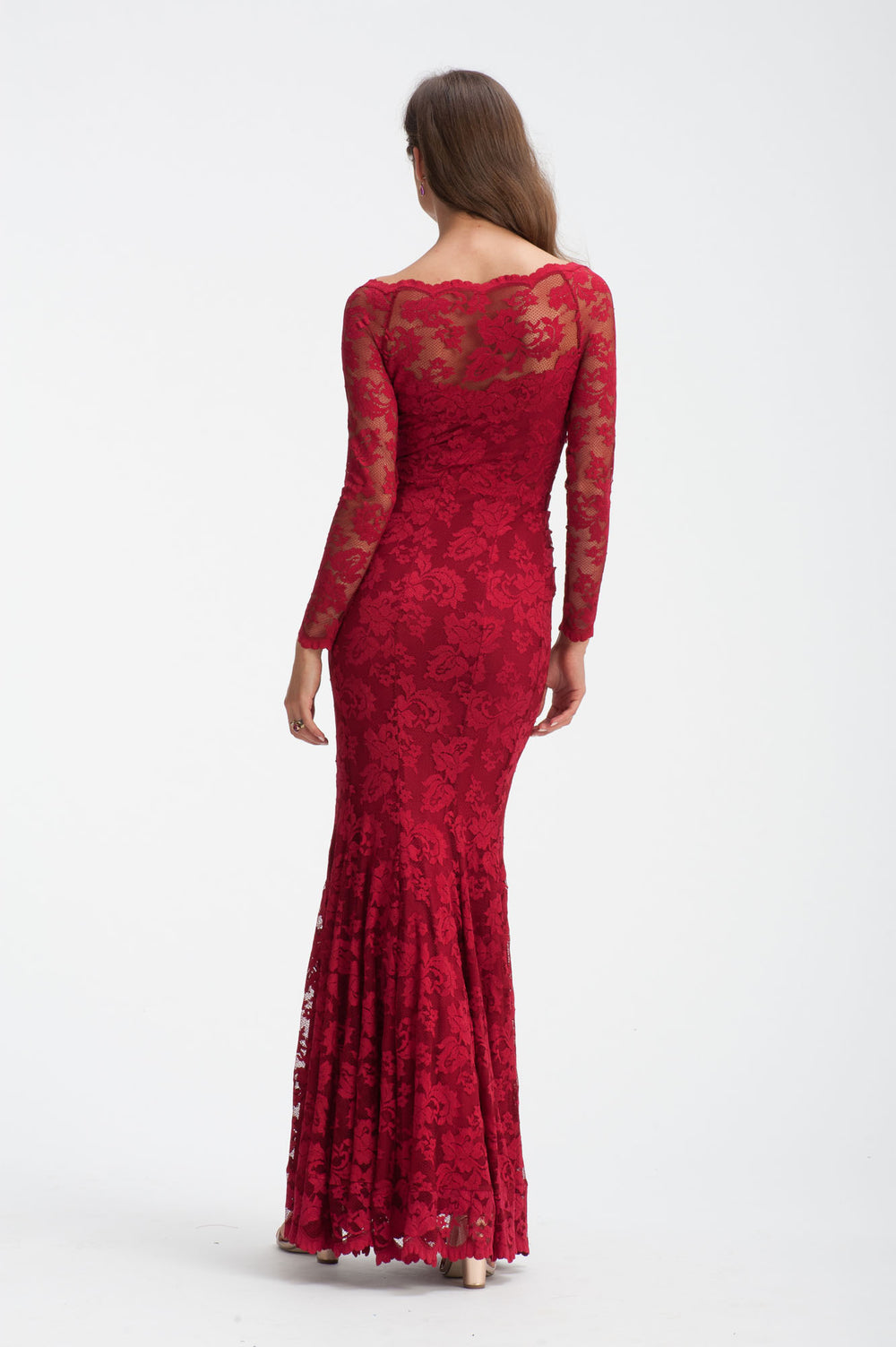 Elegant V Gown with Split-1