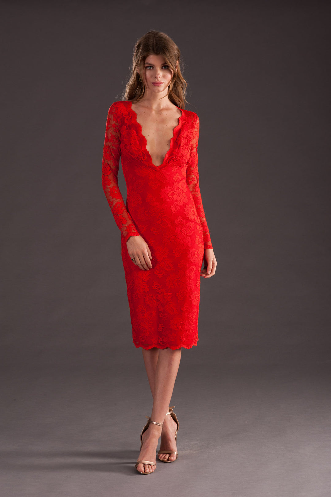 Red Cocktail Dress-3