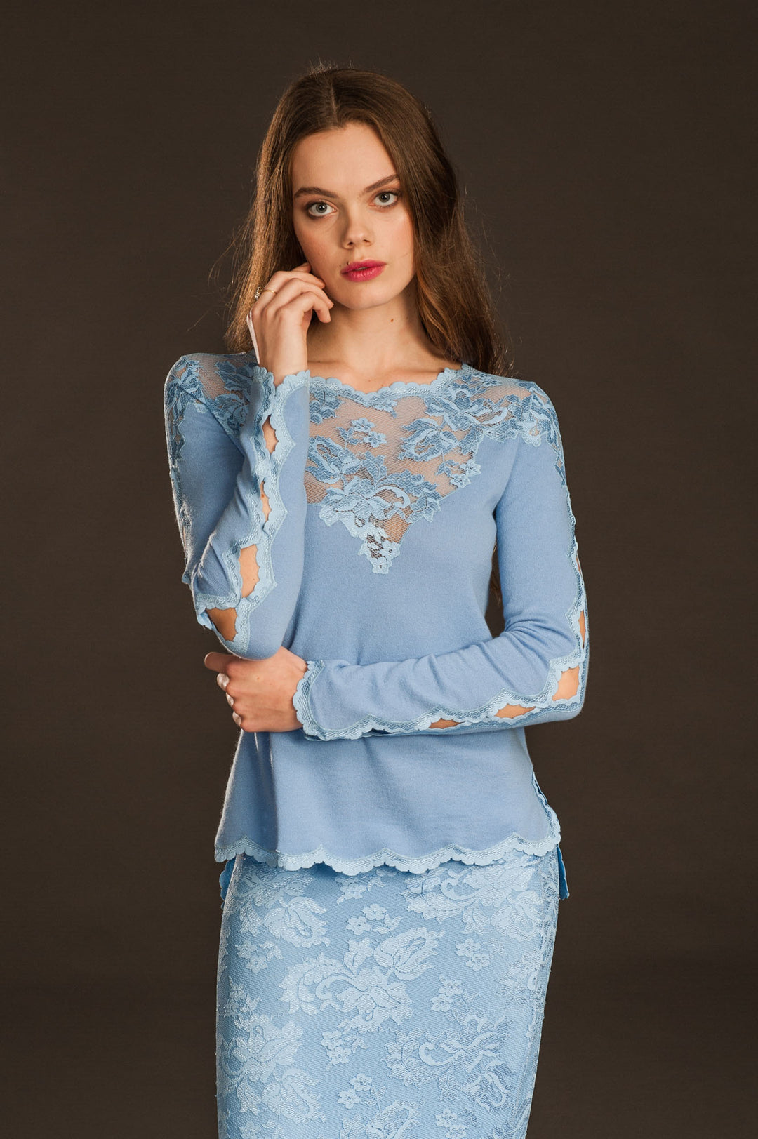 Light Blue Cashmere Sweater-0