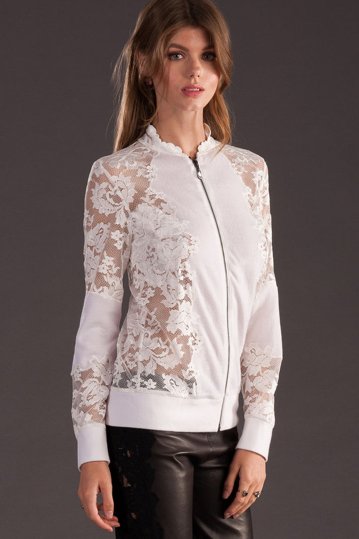 White Lace & Cashmere Bomber-7