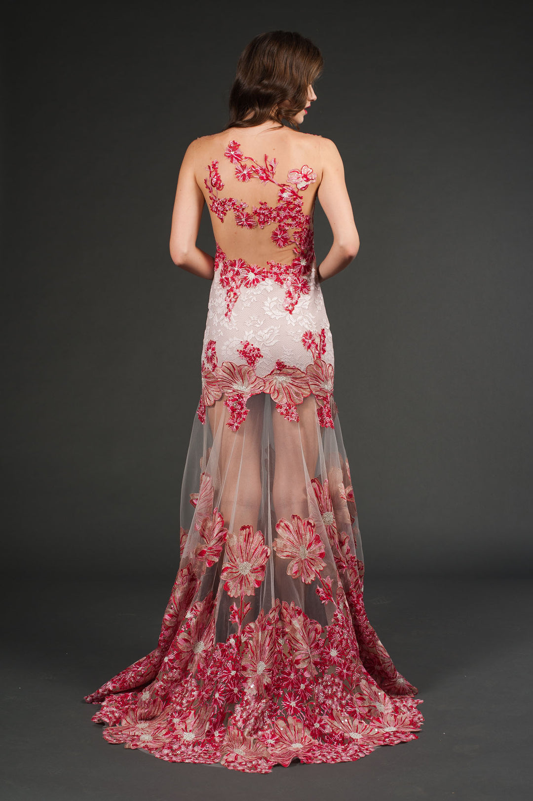 Maxi Dress with See-Through Skirt-2
