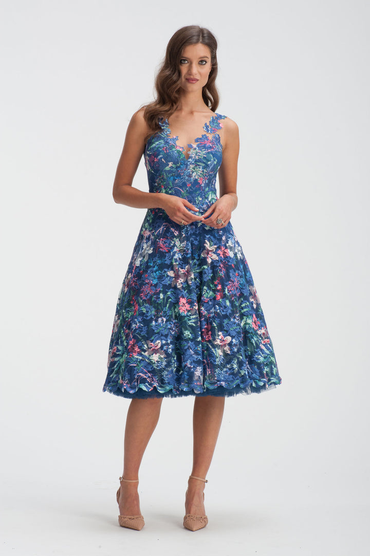 Printed Tutu Cocktail Dress-4