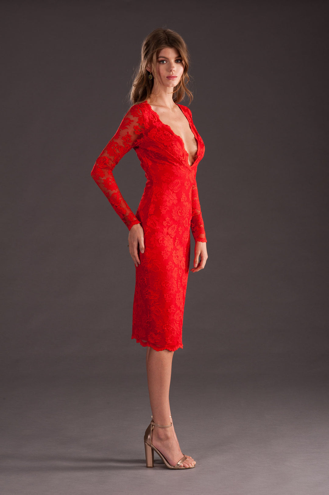 Red Cocktail Dress-4