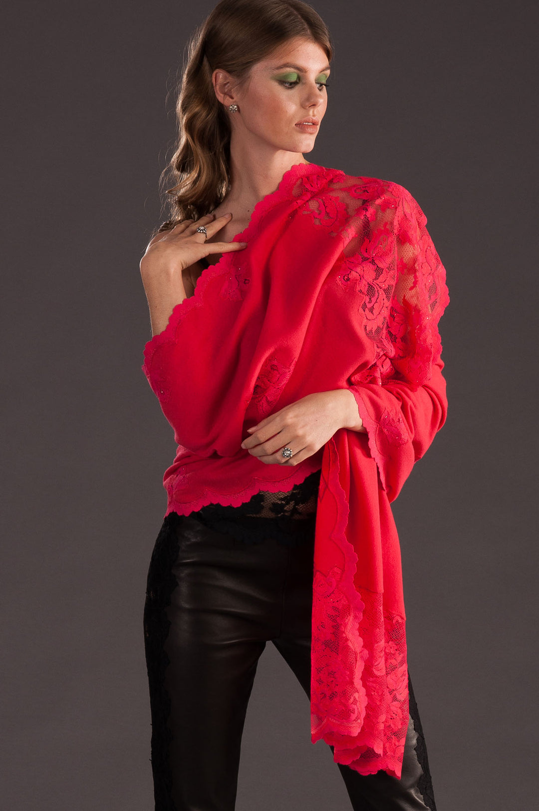 Cashmere and Lace Scarf-0