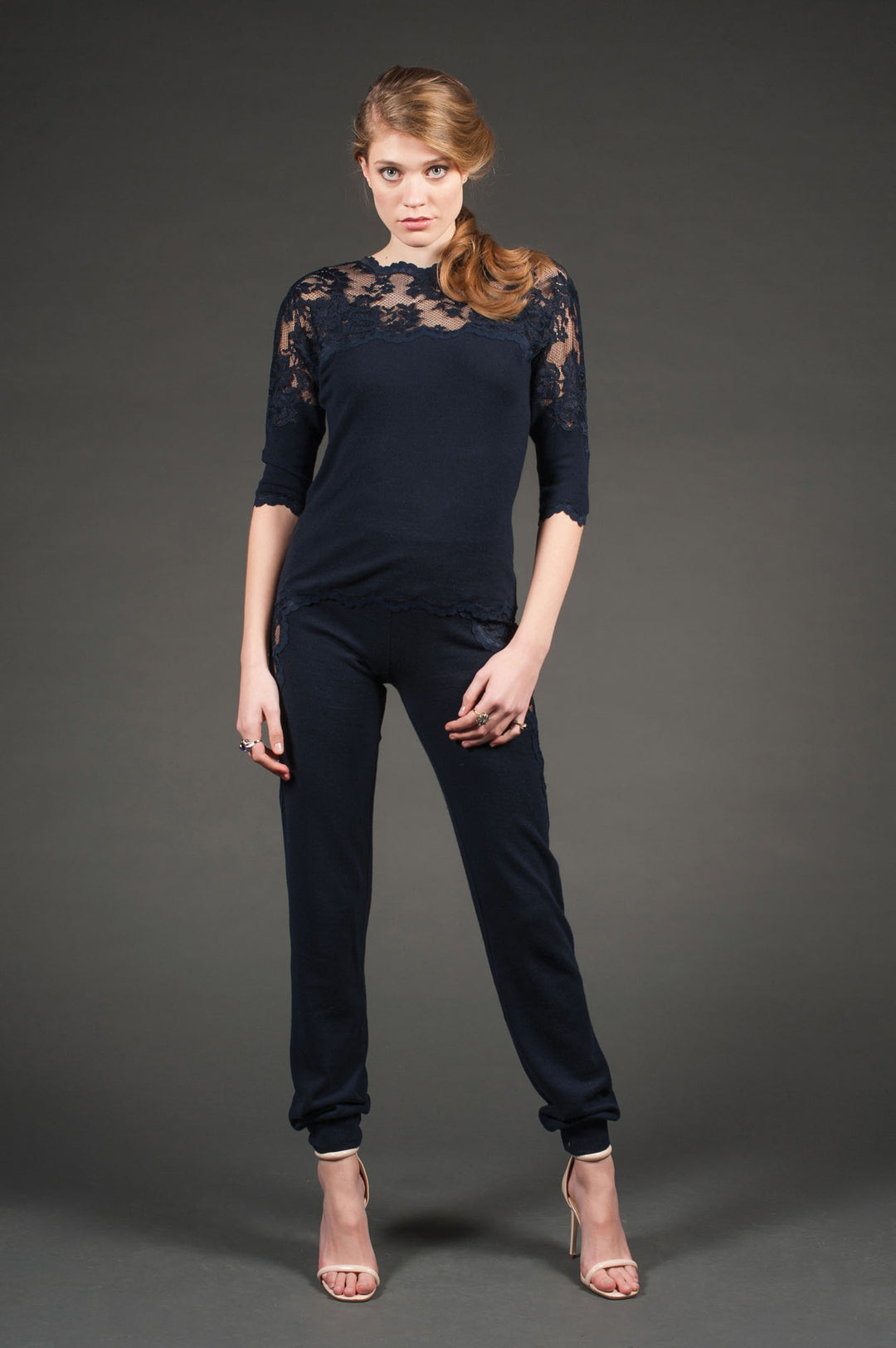 Dark Blue Cashmere Sweater-2
